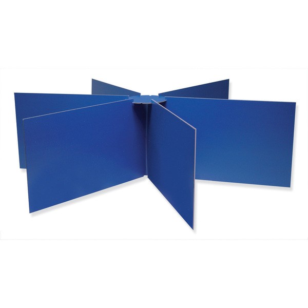 Pacon Blue Round Table Privacy Boards, 48in Dia x 14in H, 1 Board P3788